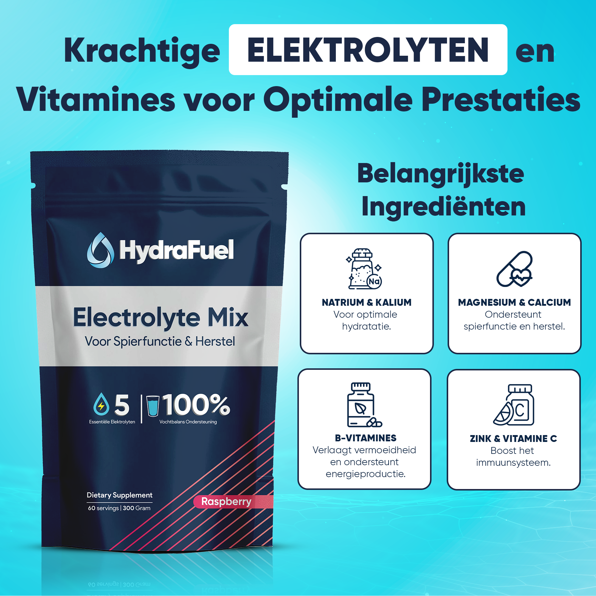 Hydrafuel Electrolyte Mix - 60 servings + GRATIS E-Book