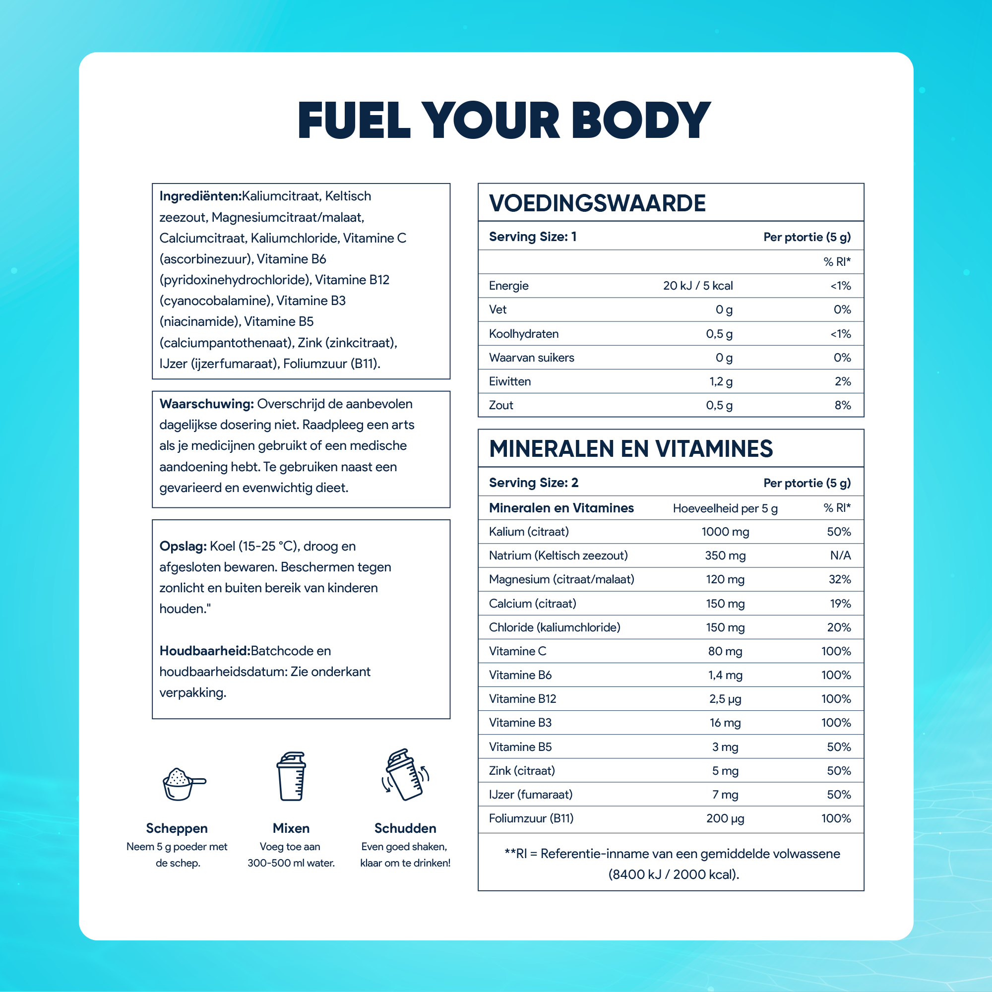 Hydrafuel Electrolyte Mix - 60 servings + GRATIS E-Book